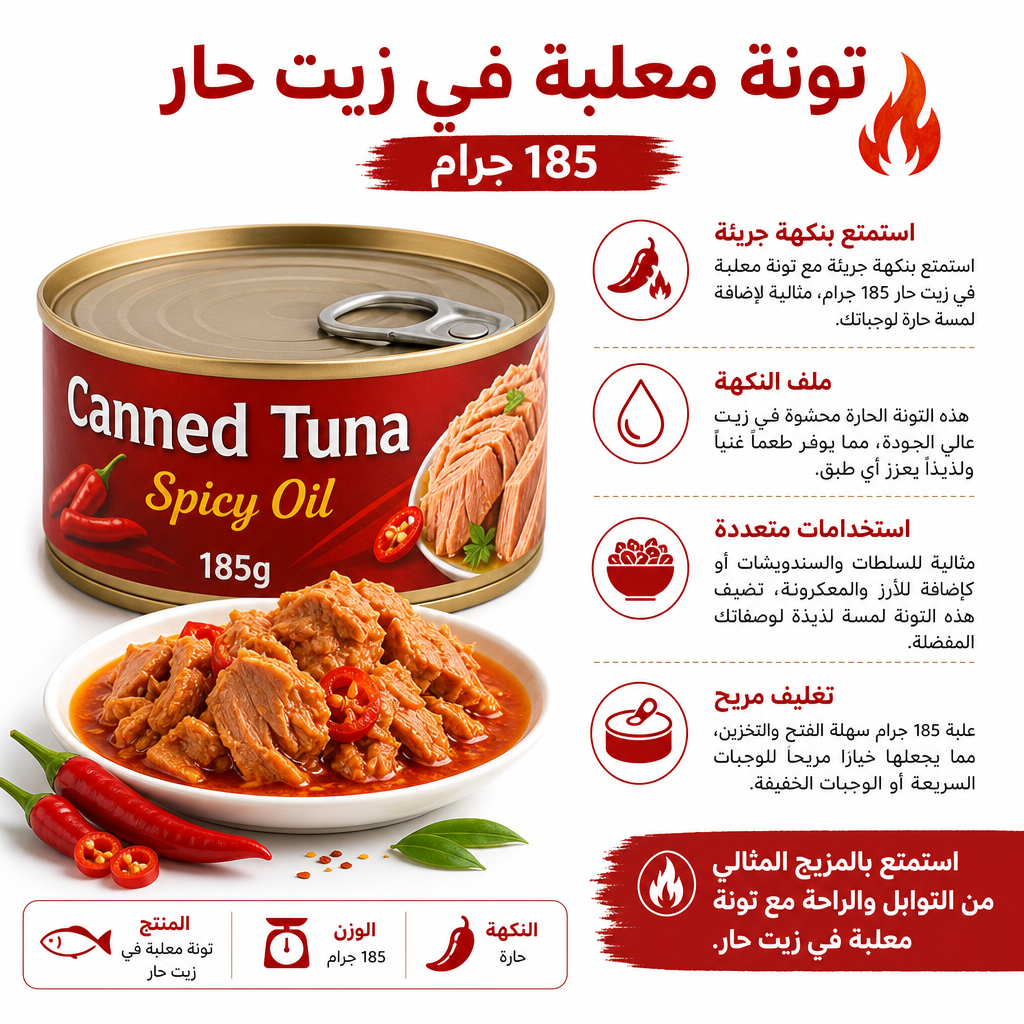 Canned Tuna Spicy Oil 185g