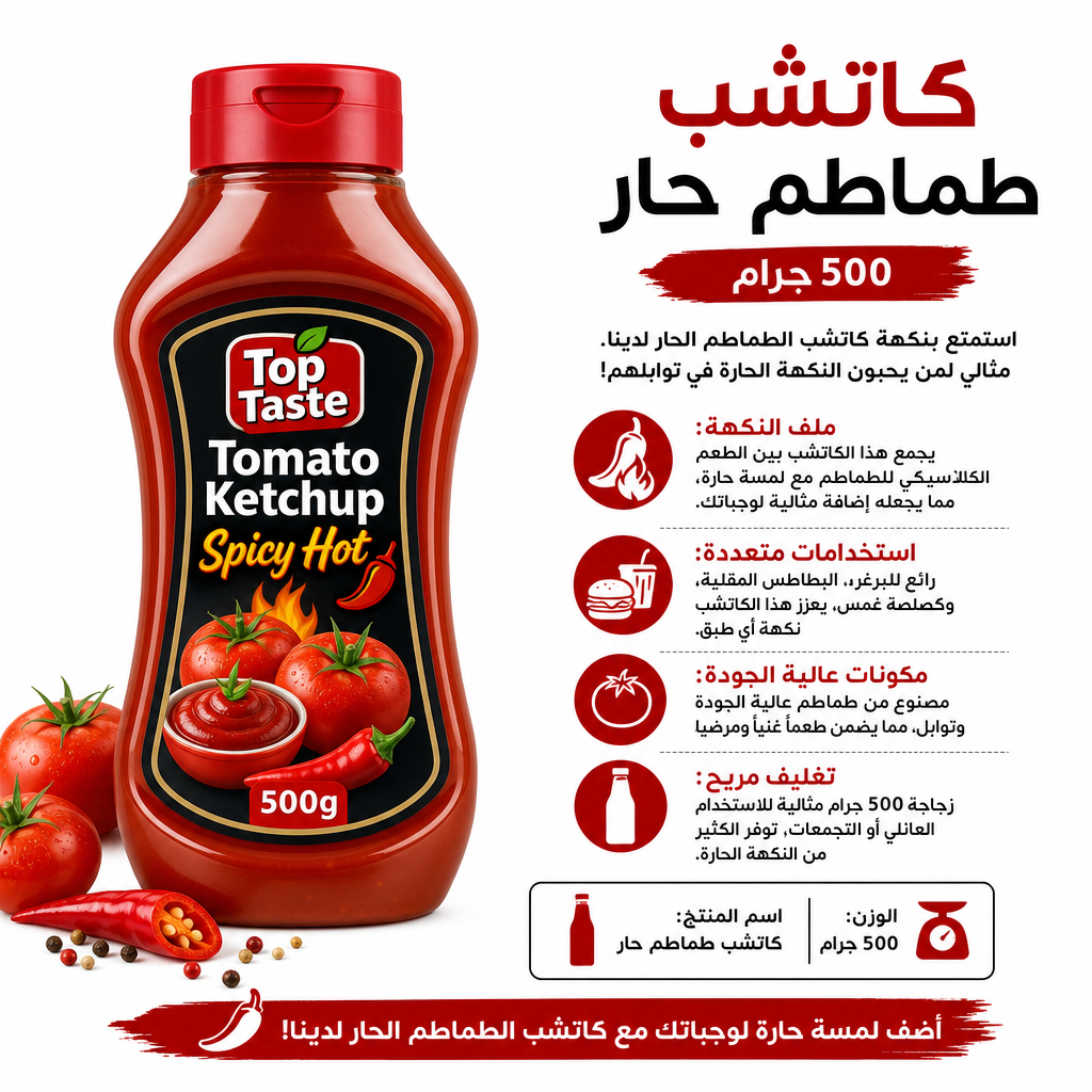 Tomato Ketchup Spicy Hot 500g
