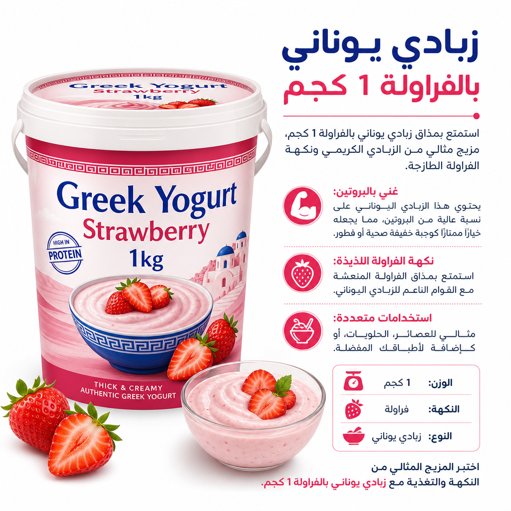 Greek Yogurt Strawberry 1kg