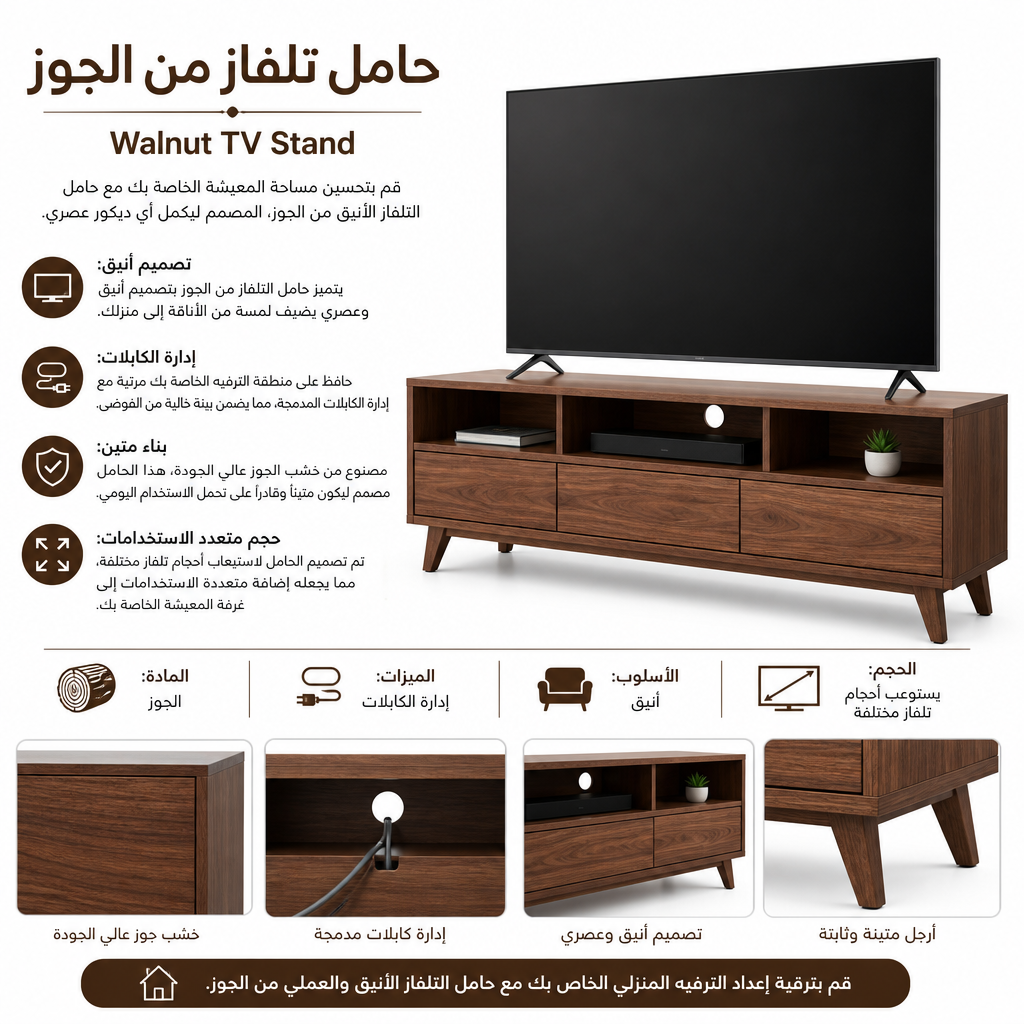 Walnut TV Stand