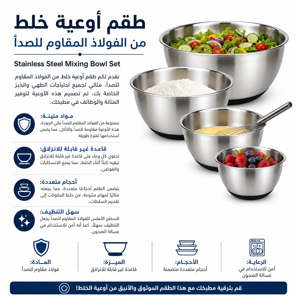Stainless Steel Mixing Bowl Set