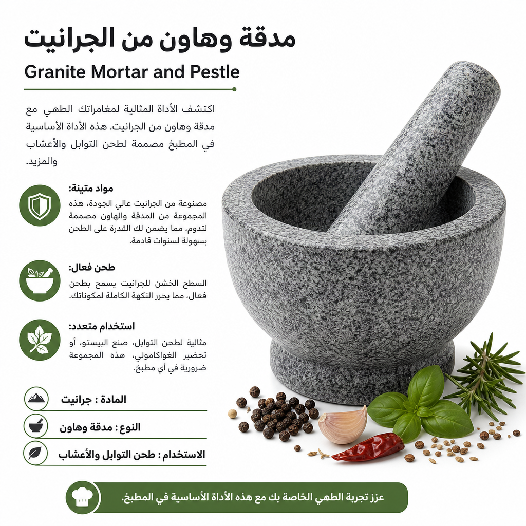 Granite Mortar and Pestle