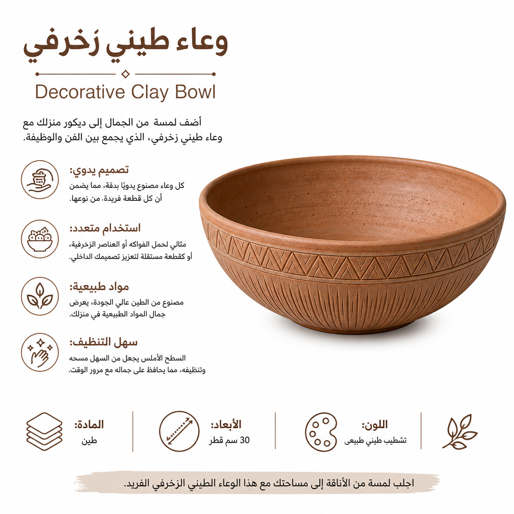Decorative Clay Bowl