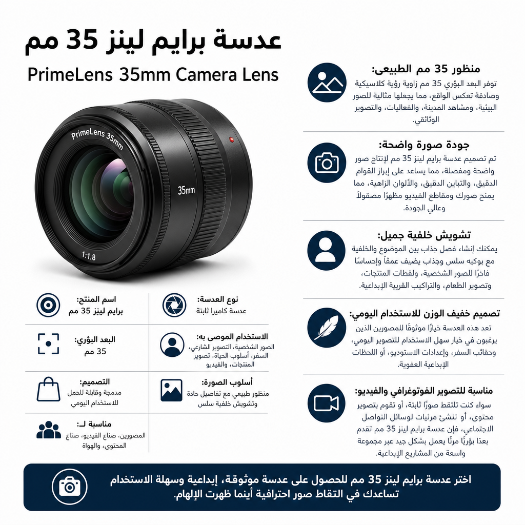 PrimeLens 35mm Camera Lens