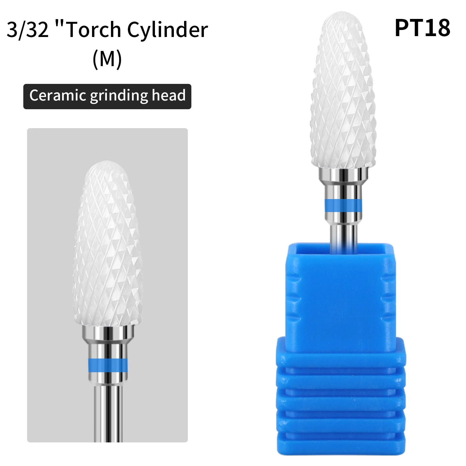 Nail art ceramic polishing head replacement head nail removal polishing head dead skin polishing machine nail art tools