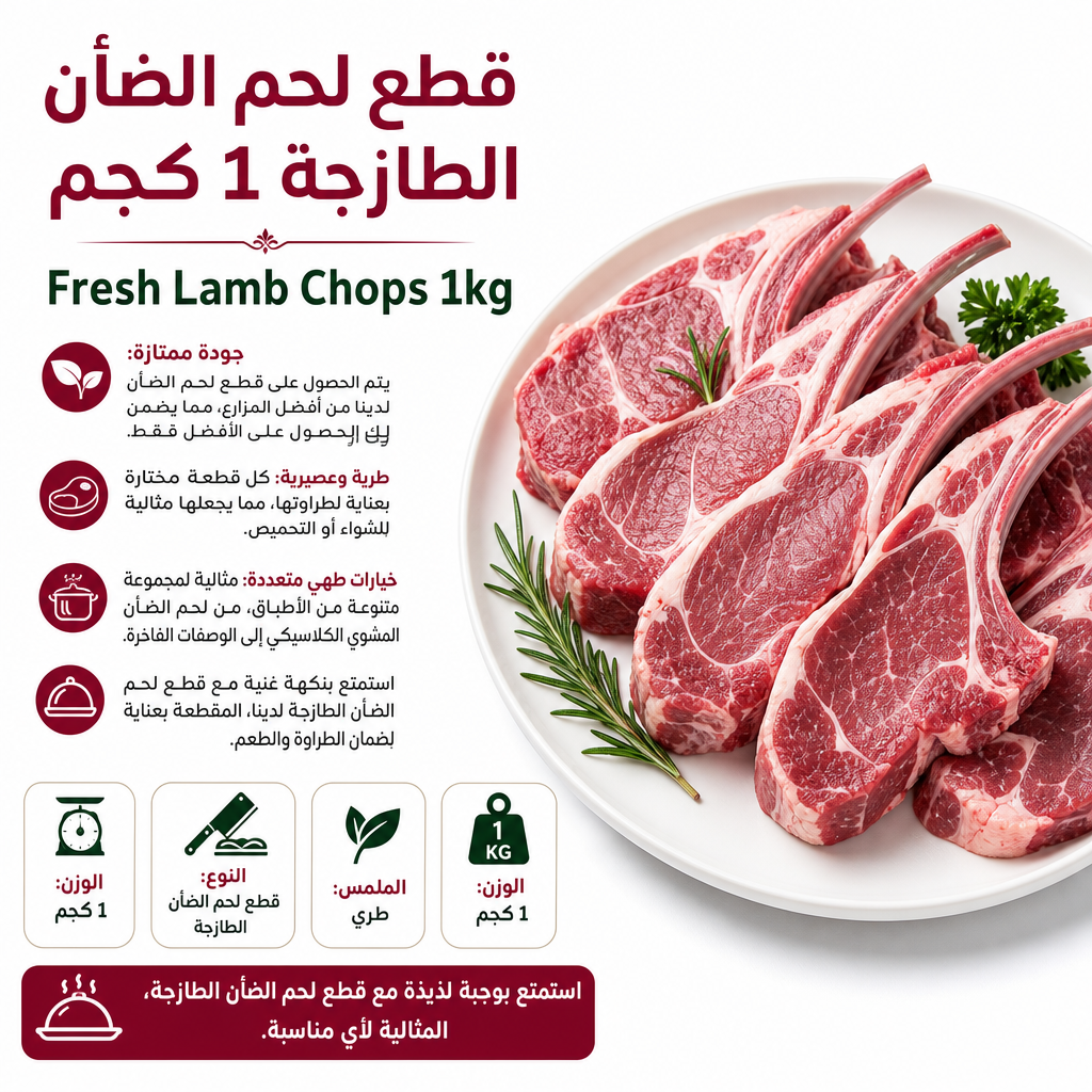 Fresh Lamb Chops 1kg