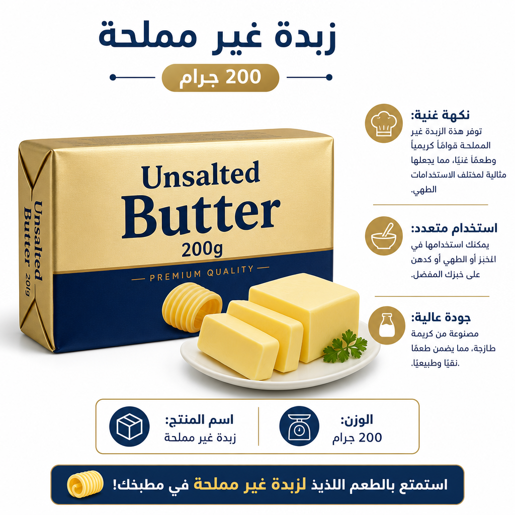 Unsalted Butter 200g