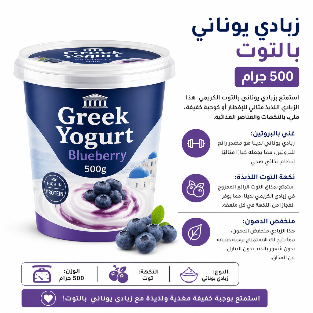 Greek Yogurt Blueberry 500g