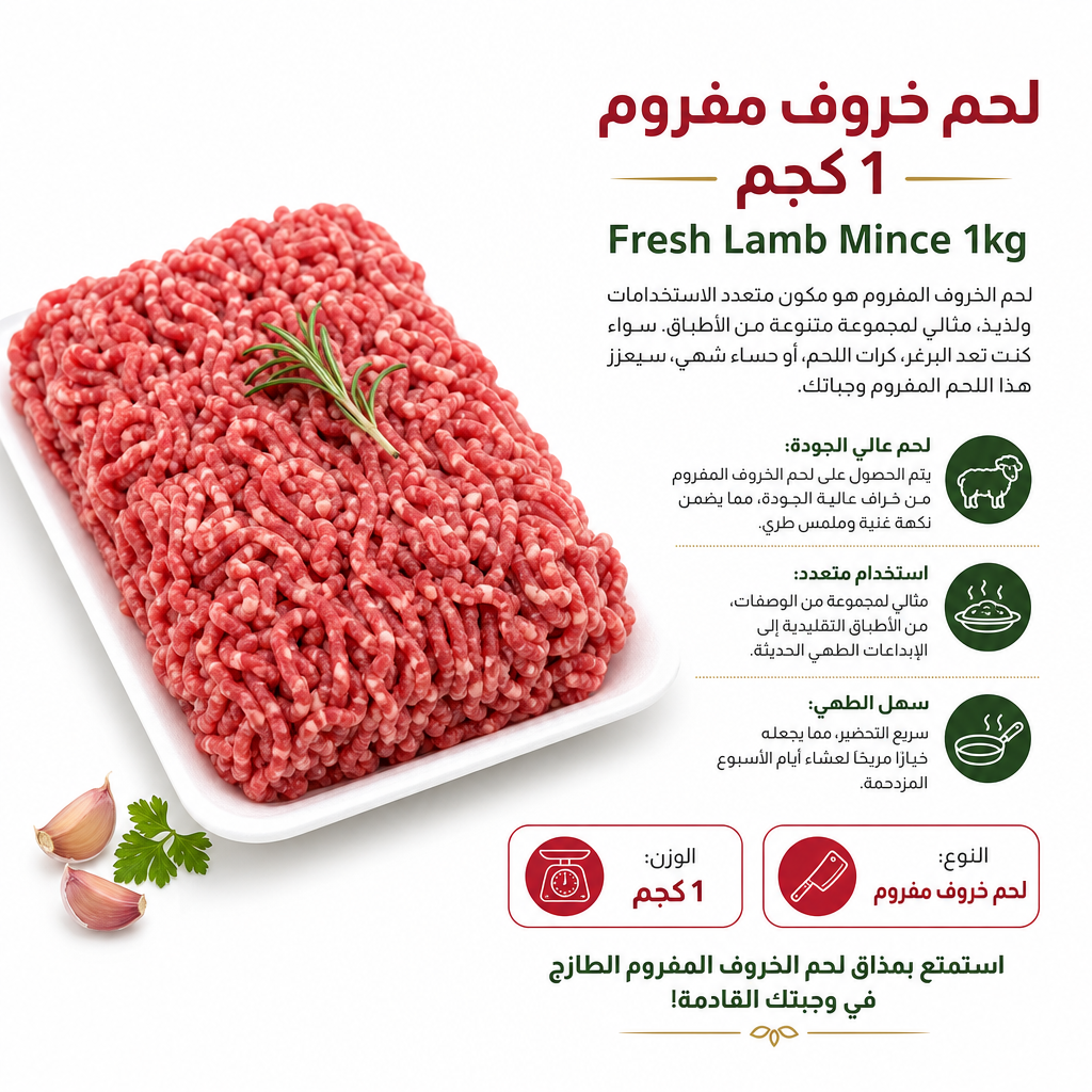 Fresh Lamb Mince 1kg