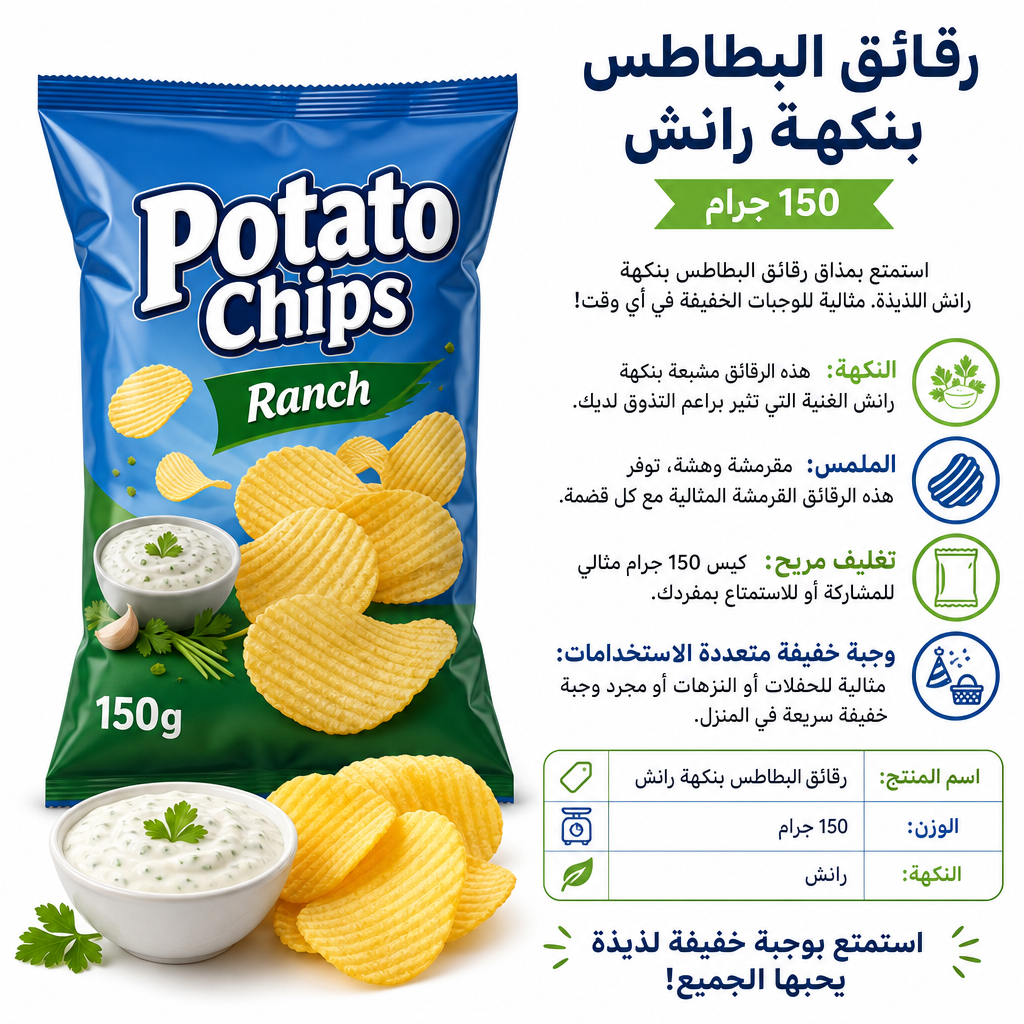Potato Chips Ranch 150g