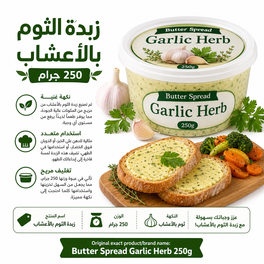 Butter Spread Garlic Herb 250g