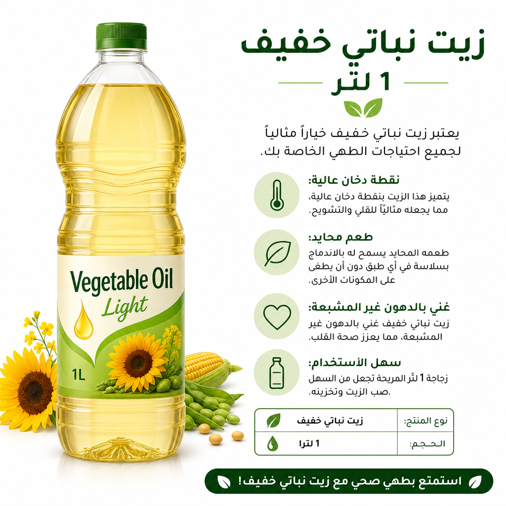 Vegetable Oil Light 1L