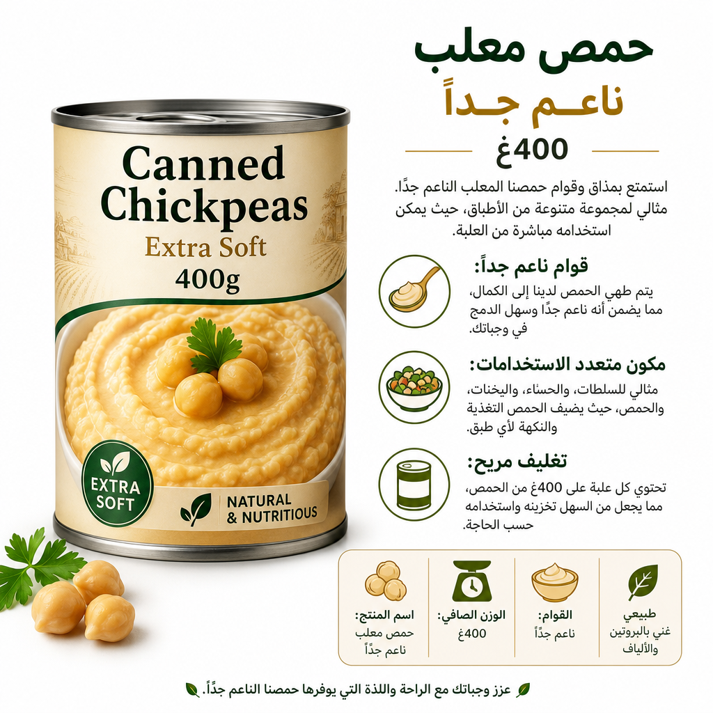Canned Chickpeas Extra Soft 400g