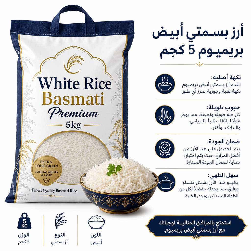 White Rice Basmati Premium 5kg
